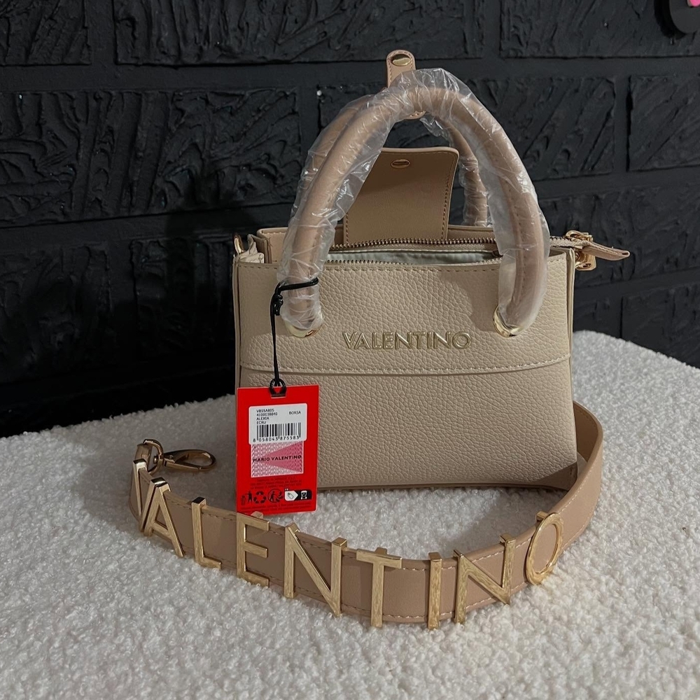 Valentino Cream Mini Bag with Gold Accents